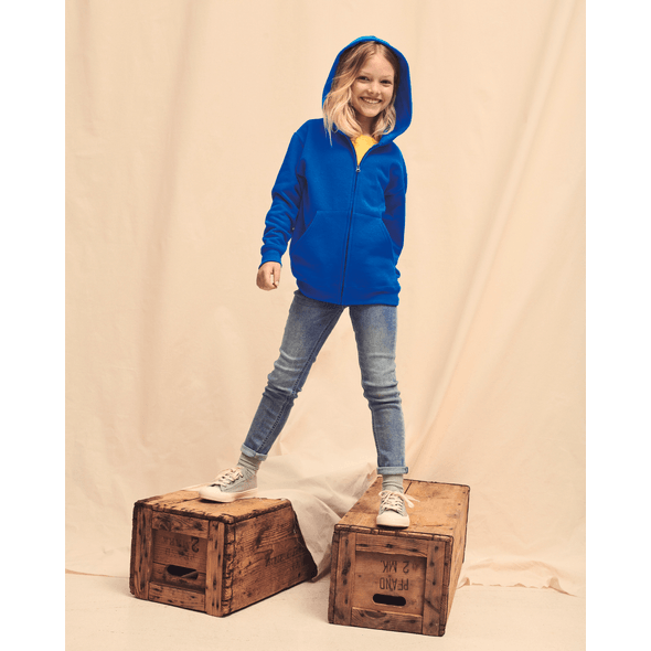 Fruit Of The Loom | Klassische Kapuzen-Sweatjacke für Kinder (62-045-0) Fruit Of The Loom | Klassische Kapuzen-Sweatjacke für Kinder (62-045-0)